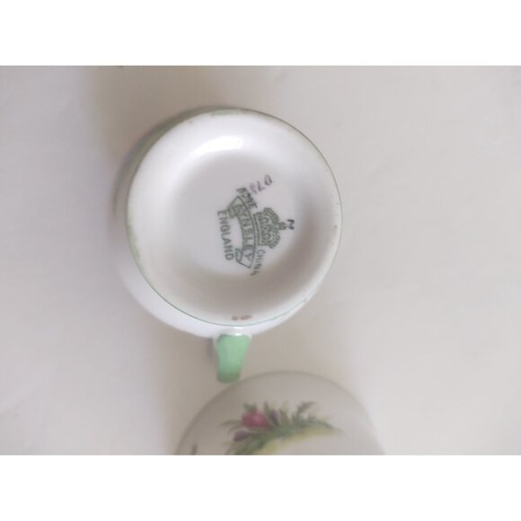 Antique Aynsley Art Deco Small Creamer & Sugar Bowl Set 1920's Janquil Daffodil - Picture 7 of 14